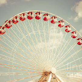 Ferris Wheel Chicago Navy Pier Vintage Photo by Paul Velgos