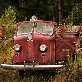 Fire Truck with Texture by Mary Jo Allen