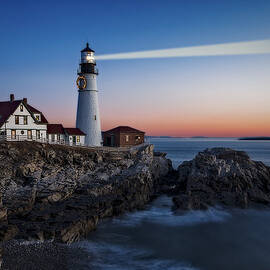 First Light At Portland Head Light by Susan Candelario