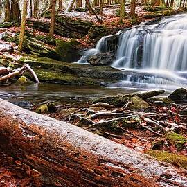 First Snow Tucker Brook Falls by Jeff Sinon