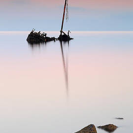 Flat calm shipwreck  by Grant Glendinning
