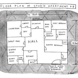 Floor Plan Of Studio Apartment R-b by Roz Chast