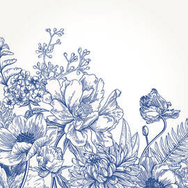 Floral Background With Flowers by Nata slavetskaya