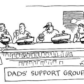 Four Men Sitting At A Bar by Mike Twohy