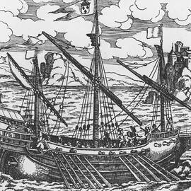 French galley operating in the ports of the Levant since Louis XI  by French School