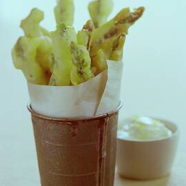 Fried Asparagus by Romulo Yanes