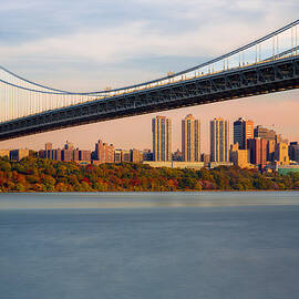 George Washington Bridge In Autumn by Susan Candelario