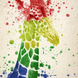 Giraffe Splash by Aged Pixel