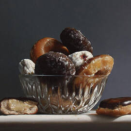 GLASS BOWL OF DONUTS by Lawrence Preston