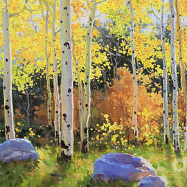 Glowing Aspen  by Gary Kim