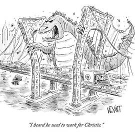 Godzilla Destroys A Bridge And Two Truck-drivers by Christopher Weyant