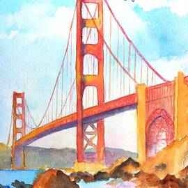 Golden Gate Bridge 3 by Carlin Blahnik CarlinArtWatercolor