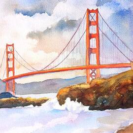 Golden Gate Bridge 4 by Carlin Blahnik CarlinArtWatercolor