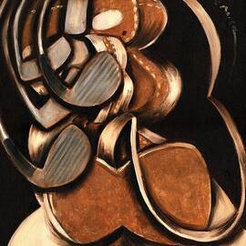 Abstract Golf Bag and Clubs Art Print by Tommervik