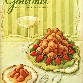 Gourmet Cover Featuring A Plate Of Beignets by Hilary Knight