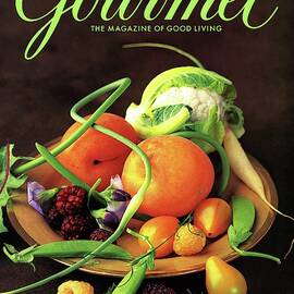 Gourmet Cover Featuring A Variety Of Fruit by Romulo Yanes