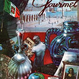 Gourmet Cover Featuring A Variety Of Italian by Henry Stahlhut
