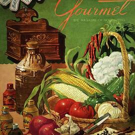 Gourmet Cover Featuring A Variety Of Vegetables by Henry Stahlhut