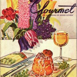 Gourmet Cover Featuring Sweetbread And Asparagus by Henry Stahlhut