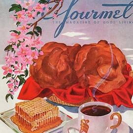 Gourmet Cover Illustration Of A Basket Of Popovers by Henry Stahlhut