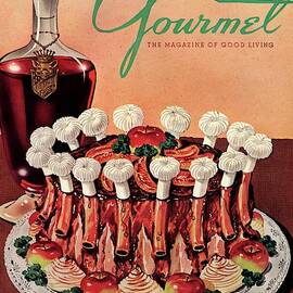 Gourmet Cover Illustration Of A Crown Roast by Henry Stahlhut