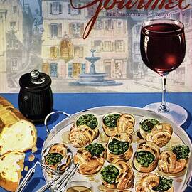 Gourmet Cover Illustration Of A Platter by Henry Stahlhut