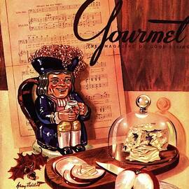 Gourmet Cover Illustration Of A Tray Of Cheese by Henry Stahlhut