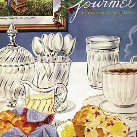 Gourmet Cover Illustration Of Cranberry Muffins by Henry Stahlhut