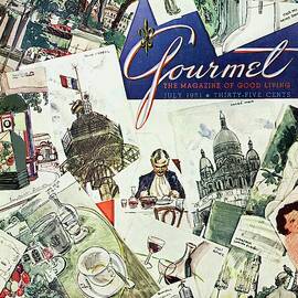 Gourmet Cover Illustration Of Drawings Portraying by Henry Stahlhut