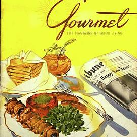 Gourmet Cover Illustration Of Grilled Breakfast by Henry Stahlhut