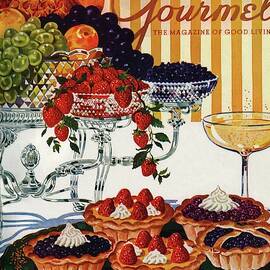 Gourmet Cover Of Fruit Tarts by Henry Stahlhut