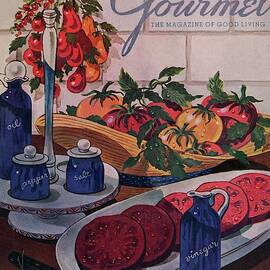 Gourmet Cover Of Tomatoes And Seasoning by Henry Stahlhut