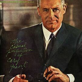 Gq Cover Of Actor Cary Grant Wearing Suit by Chadwick Hall