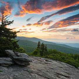 Grandfather Mountain Blue Ridge Parkway NC Beacon Heights at Sunrise by Dave Allen