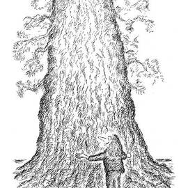 Guy Hugging A Giant Tree And Speaks To It by Edward Koren