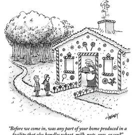 Hansel And Gretel Approach A Witch's Gingerbread by Tom Cheney