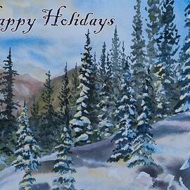 Happy Holidays Forest and Mountains by Cascade Colors