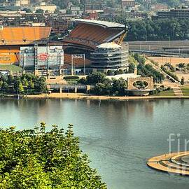 Heinz Field And The Fountain by Adam Jewell