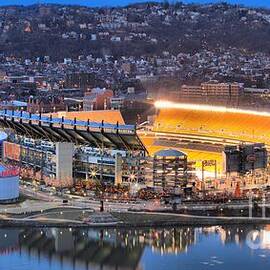 Heinz Field Reflections In The Ohio by Adam Jewell