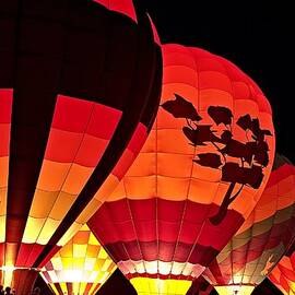 Hot Air Balloon Night Glow by Jeff Sinon