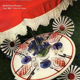 House And Garden Cover Featuring An Outdoor Table by Anton Bruehl