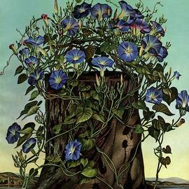 House And Garden Cover Featuring Flowers Growing by Audrey Buller