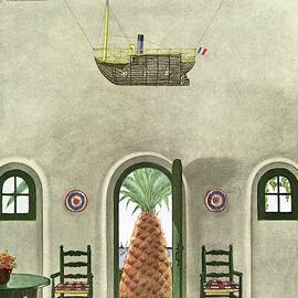 House And Garden Interior Decoration Number Cover by Georges Lepape