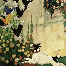 House And Garden Small House Number Cover by Charles Livingston Bull