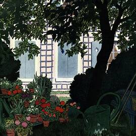 House And Garden Summer Furnishings Number Cover by Pierre Brissaud