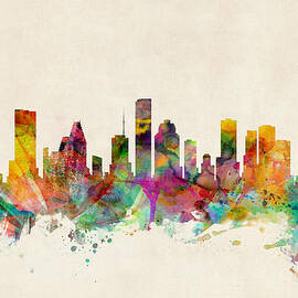 Houston Texas Skyline by Michael Tompsett