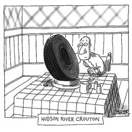 Hudson River Crouton by Jack Ziegler