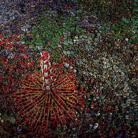 Human Towers Are Built In The Tarragona by David Ramos
