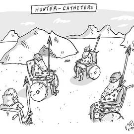 Hunter-catheters -- Stone-age Warriors Sit by Farley Katz