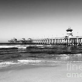 Huntington Beach Pier Black and White Picture by Paul Velgos